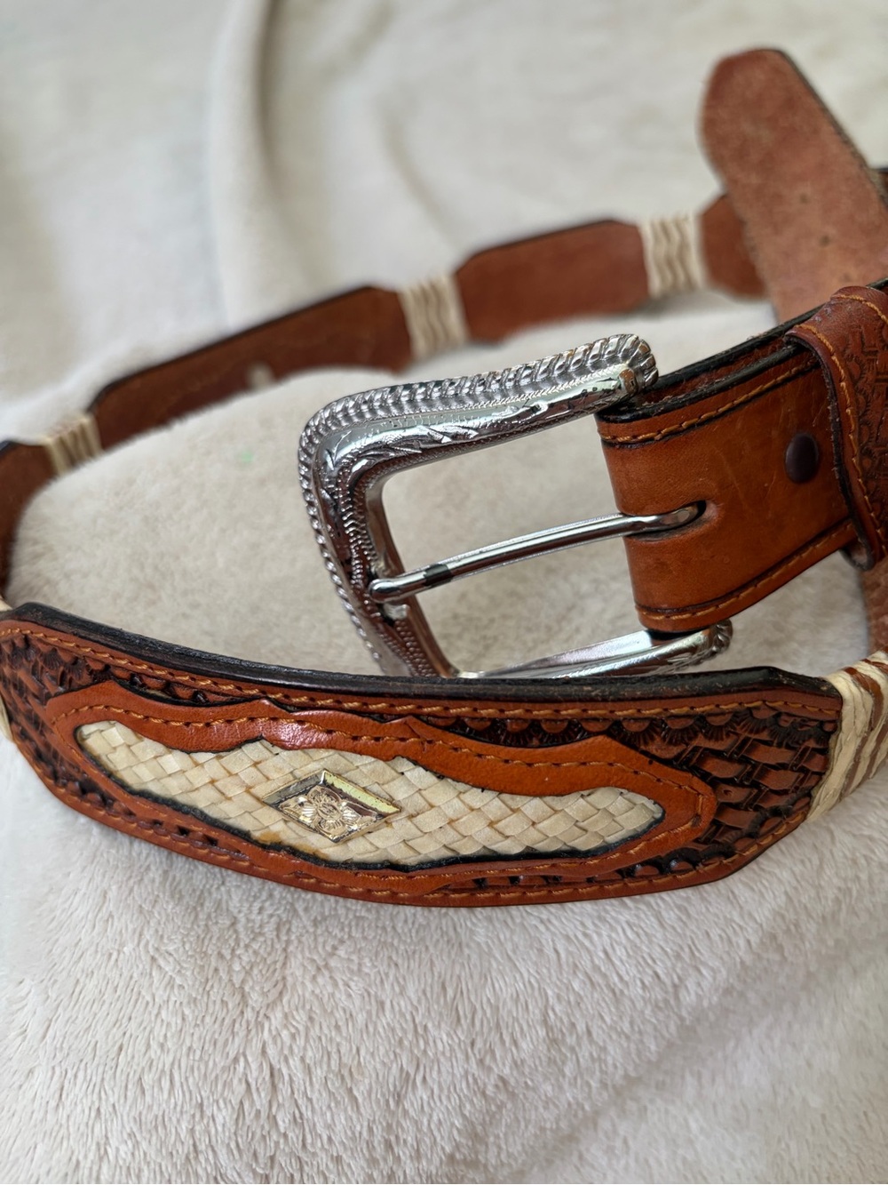 Hand Crafted Top Grain Leather Western Mexico Belt
